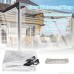 6x10 FT Clear Tarps Heavy Duty PVC, Garden Tarp Durable Waterproof Dustproof Windproof Tarpaulin with Grommets & Ropes