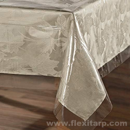 Clear Plastic 100% Waterproof Tablecloth - 54 x 108 Inch - Vinyl PVC Rectangle Table Cloth Protector Oil Spill Proof Wipe Clean